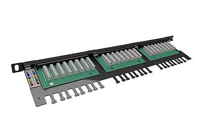 Product 19" high-density patch panel Solarix 24x RJ45 CAT5E UTP 0.5U SX24HD-5E-UTP-BK - Solarix - Patch Panels