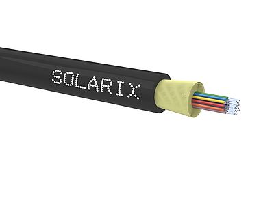 Product DROP1000 cable Solarix 24f 9/125 3.9mm LSOH E<sub>ca</sub> black 1000m SXKO-DROP-24-OS-LSOH - Solarix - Fibre Optic Cable