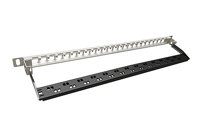 Product 19" unloaded high-density patch panel Solarix 24 ports 0.5U SX24HDM-0-STP-SL-UNI - Solarix - Patch Panels